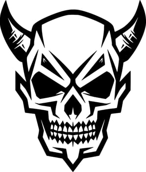 Skull - Minimalist and Flat Logo - Vector illustration