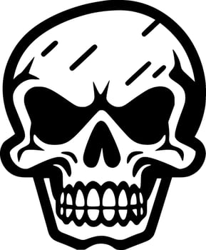Skull - Minimalist and Flat Logo - Vector illustration
