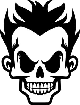 Skull - Minimalist and Flat Logo - Vector illustration