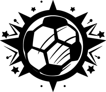 Football, Minimalist and Simple Silhouette - Vector illustration