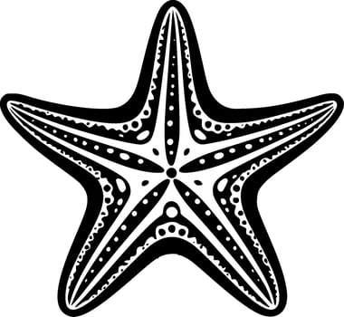 Starfish, Minimalist and Simple Silhouette - Vector illustration