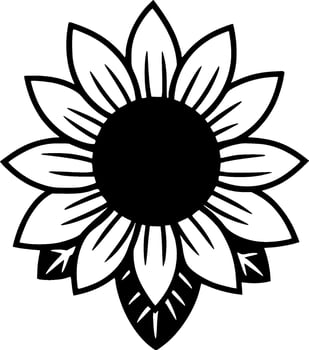 Sunflower - Minimalist and Flat Logo - Vector illustration
