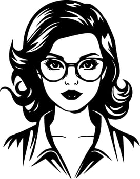 Teacher - Black and White Isolated Icon - Vector illustration