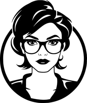 Teacher - Black and White Isolated Icon - Vector illustration