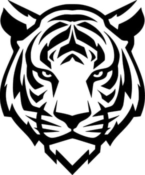 Tiger, Minimalist and Simple Silhouette - Vector illustration