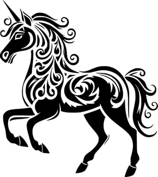 Unicorn - Minimalist and Flat Logo - Vector illustration