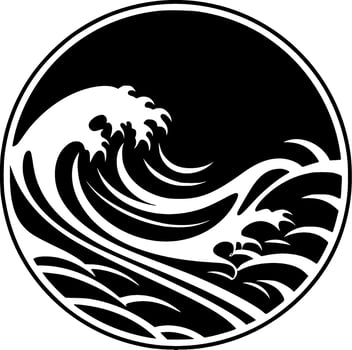 Waves - Minimalist and Flat Logo - Vector illustration