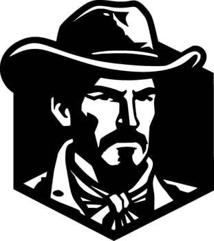 Western, Minimalist and Simple Silhouette - Vector illustration