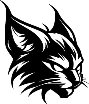 Wildcat, Minimalist and Simple Silhouette - Vector illustration