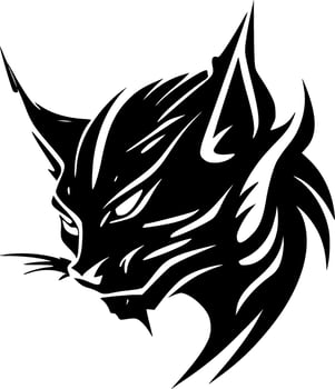 Wildcat, Minimalist and Simple Silhouette - Vector illustration