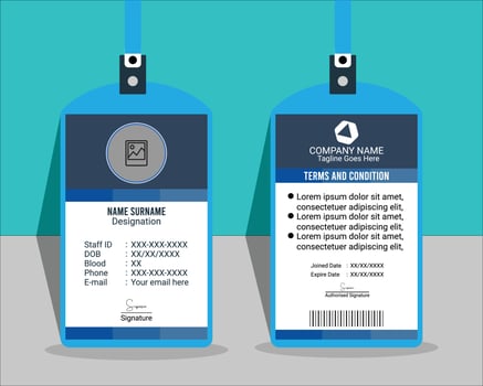 Business Or Office ID Card Design With A Mockup vector