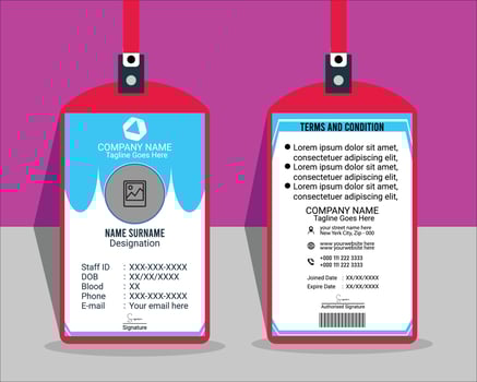 Business Or Office ID Card Design With A Mockup vector