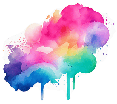 Watercolor Rainbow Texture Splash Background AI Generative png