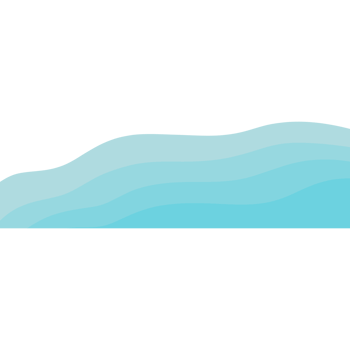 Blue sea with waves isolated on transparent background png