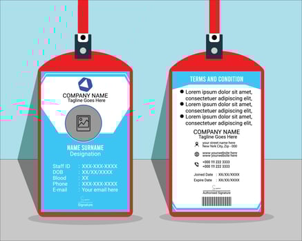 Business Or Office ID Card Design With A Mockup vector