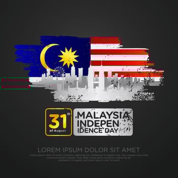 Malaysia independence day  template vector