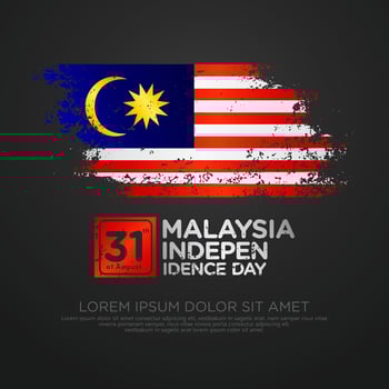 Malaysia independence day  template vector