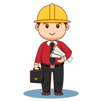 Cute Cartoon Male Engineer Character png
