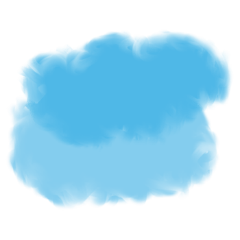 Watercolor blue fluffy clouds isolated on transparent background png
