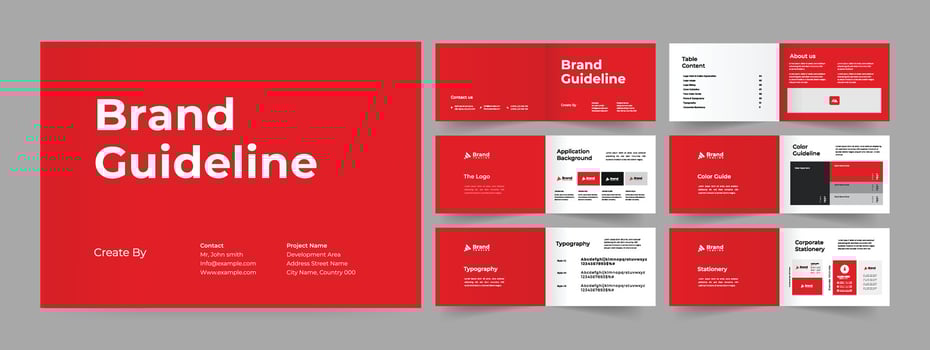 Brand guideline or landscape brand guidelines vector