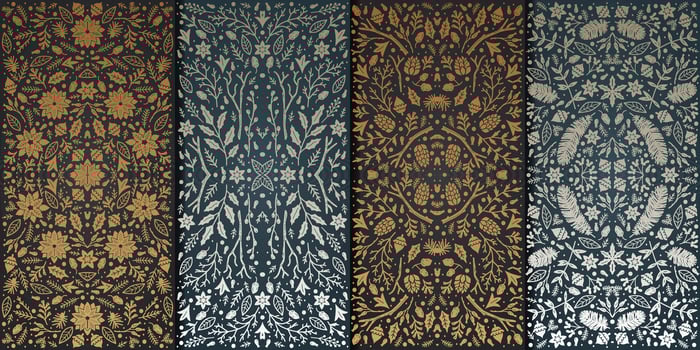 Luxury abstract backgrounds, Merry Christmas invitations, vintage frames. vector
