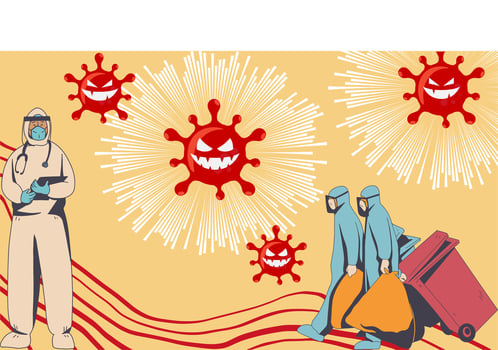 Coronavirus SARS vaccines vector illustration