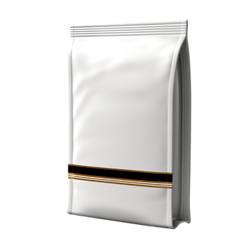 White product package template isolated on transparent background, created with generative AI png