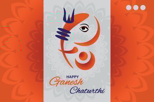 Happy Ganesh Chaturthi banner design vector