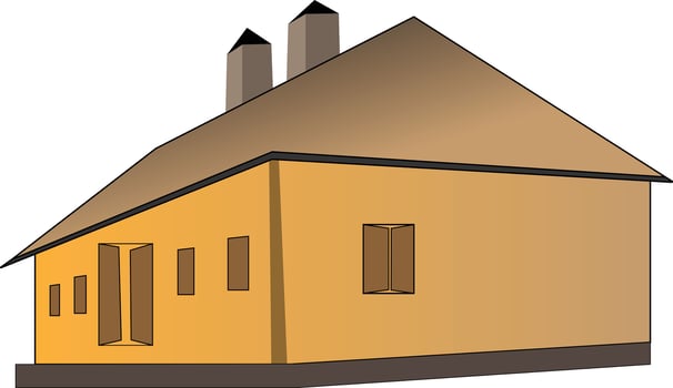 Awesome vector house design . village house design .