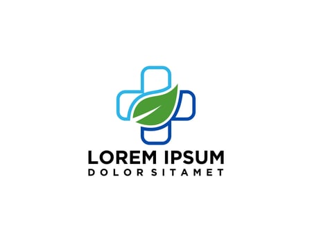 Cross plus medical logo icon design template elements vector