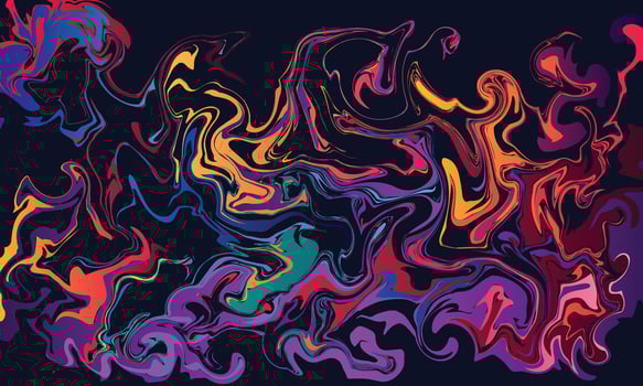 Abstract fluid marble paint background template copy space. Colorful contemporary artwork backdrop design for event poster, banner, leaflet, magazine, presentation, cover, or brochure. vector
