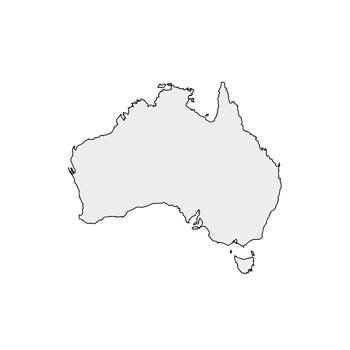 Australia map on tranparent background png