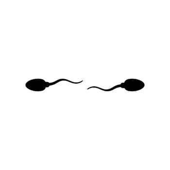 Silhouette of the Spermatozoa for Icon, Symbol, Art Illustration, Pictogram, Apps, Website, Logo Type or Graphic Design Element. Vector Illustration