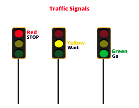 Transparent traffic signals for kids png