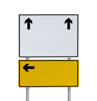 Blank road sign or traffic sign. transparent background png