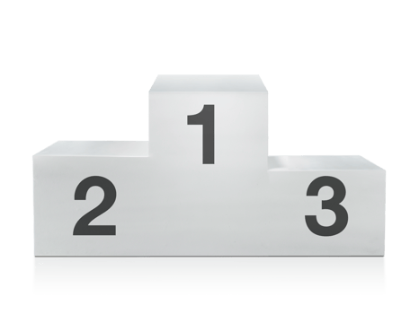 White winners podium, transparent background png
