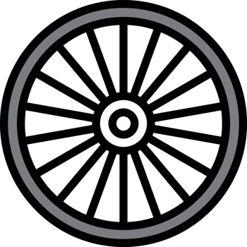 bicycle color flat line icon png