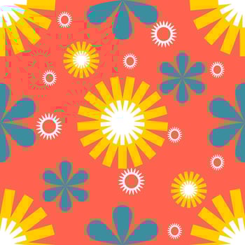 colorful abstract seamless patterns with flowers. Hand drawn vector illustrations. Every pattern is isolated
