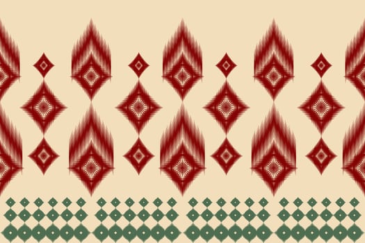 Ethnic abstract ikat art. Seamless pattern in tribal, folk embroidery, and Mexican style. Aztec geometric art ornament print.Design for carpet, wallpaper, clothing, wrapping, fabric, cover, textile vector