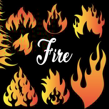 Fire vector art. fire flame burning vector