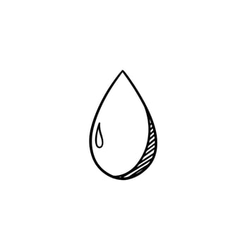 Water drop hand drawn outline doodle icon vector