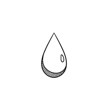 Water drop hand drawn outline doodle icon vector