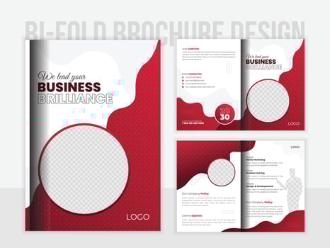 Corporate Business Brochure Design, Brochure Template, Multipurpose template with cover, back and inside pages. Trendy minimalist design vector