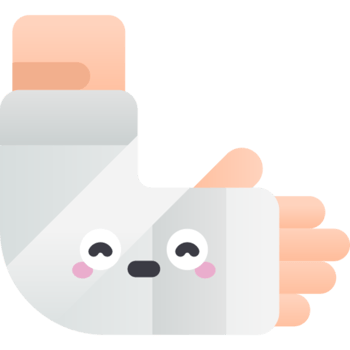 broken arm illustration design png