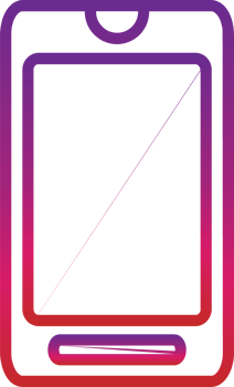 outline gradient style mobile phone icon png