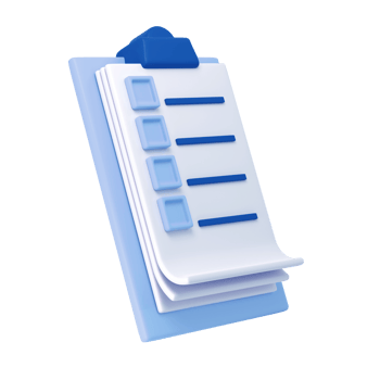 3d white clipboard icon task management todo check list on blue plane background. Work project plan concept, isolated transparent png, posting plan. productivity checklist png