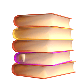 3D Stack of Closed Books Icon isolated transparent png. Render Educational or Business Literature. Reading Education, E-book, Literature, Encyclopedia, Textbook Illustration png