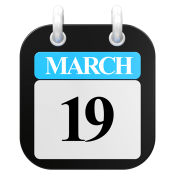 march 19th calendar icon png