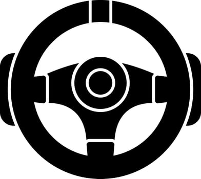 Steering Wheel Vector Icon Design