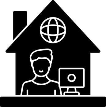 Work From Home Vector Icon Design